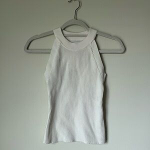 Nine West Ivory Ribbed Tank Top
